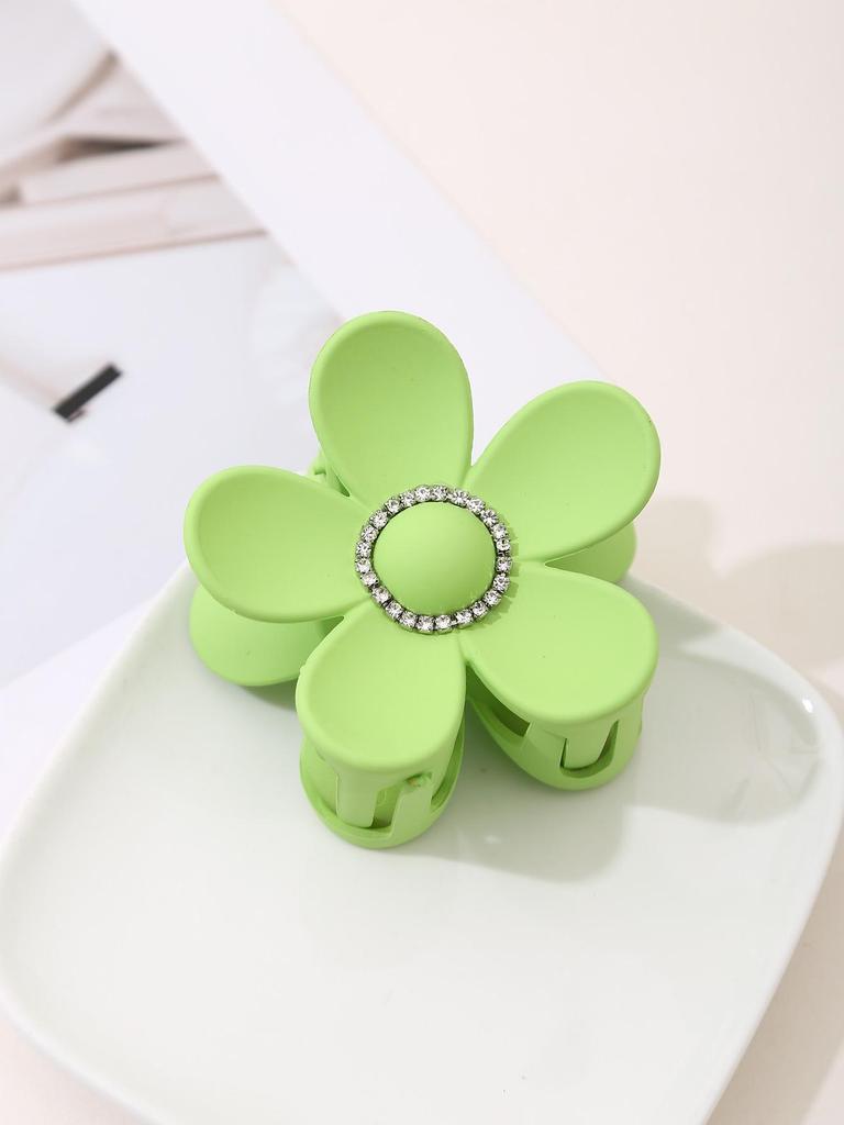 Hot-Selling European & American Hair Accessories: Shark Clip, Frosted Diamond Flower Hairpin