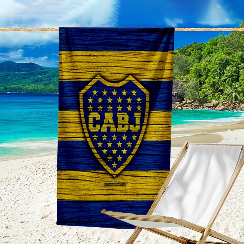 Boca Football Club Bedrucktes Strandtuch, Superweiche Mikrofaser, Perfektes Geschenk Geburtstag, für Pool, Strand, Reisen, für Familie und Freunde