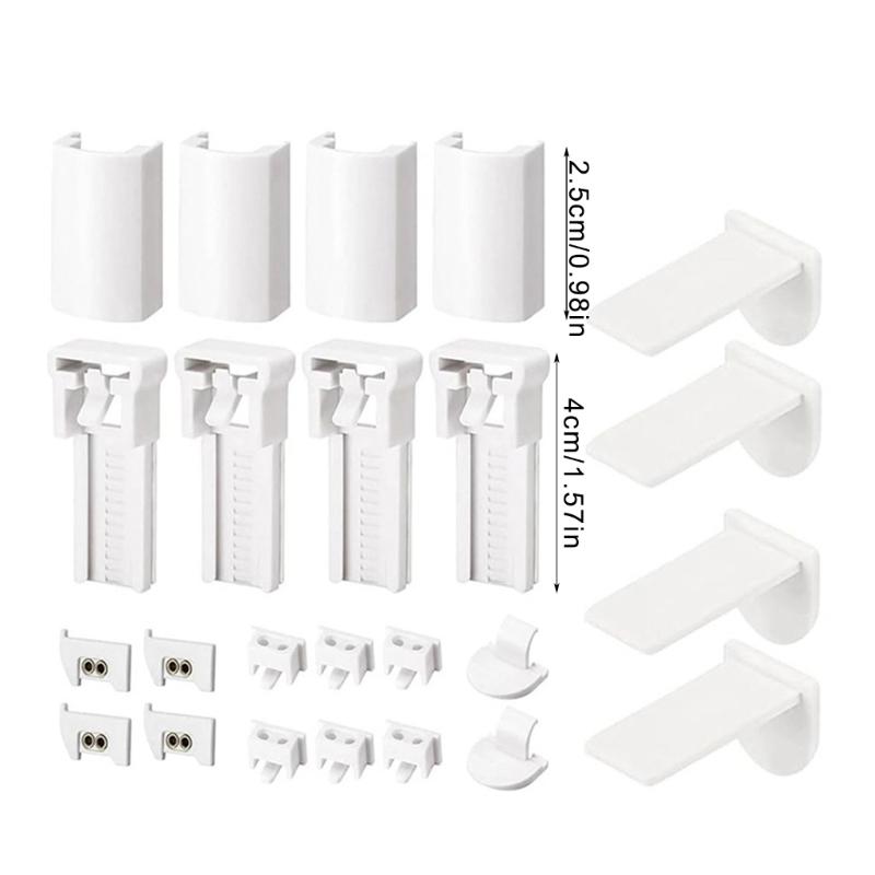 1 Set Pleats Blind Clip Bracket Accessories Set Rolling Curtain Shade Clamps for Vertical Blind Repair Replacement Parts