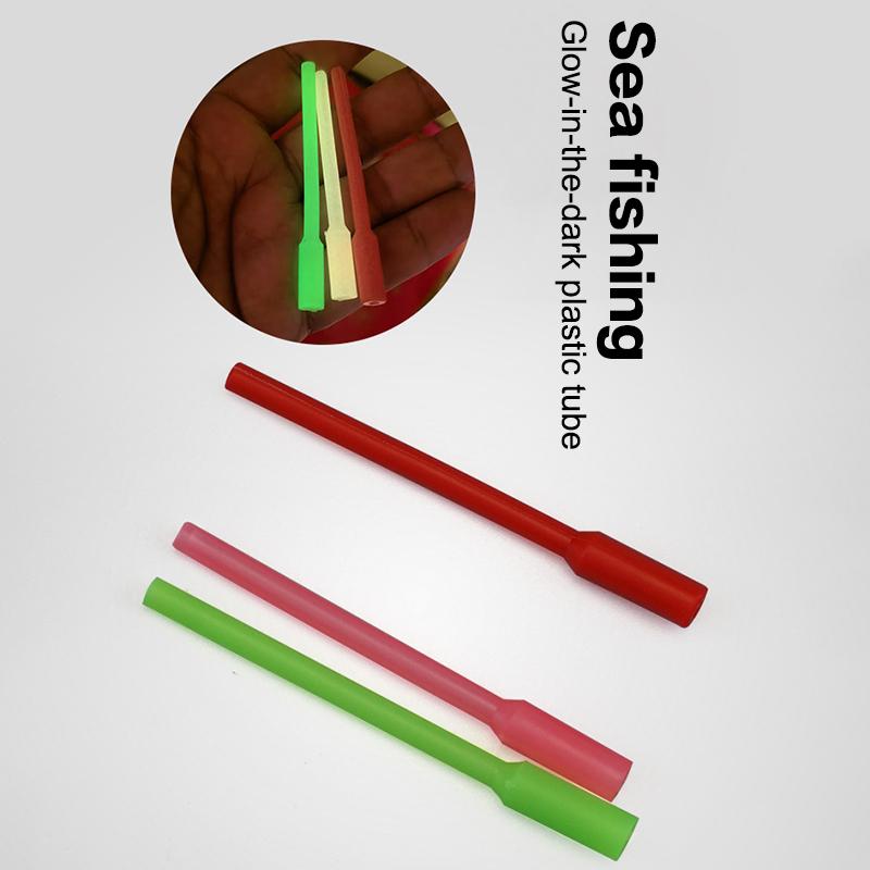 

10Pcs Luminous Silicone Tube 8.5Cm Anti-Tangle Sea Fishing String Hook Accessories Carp Fishing Tools 75MM