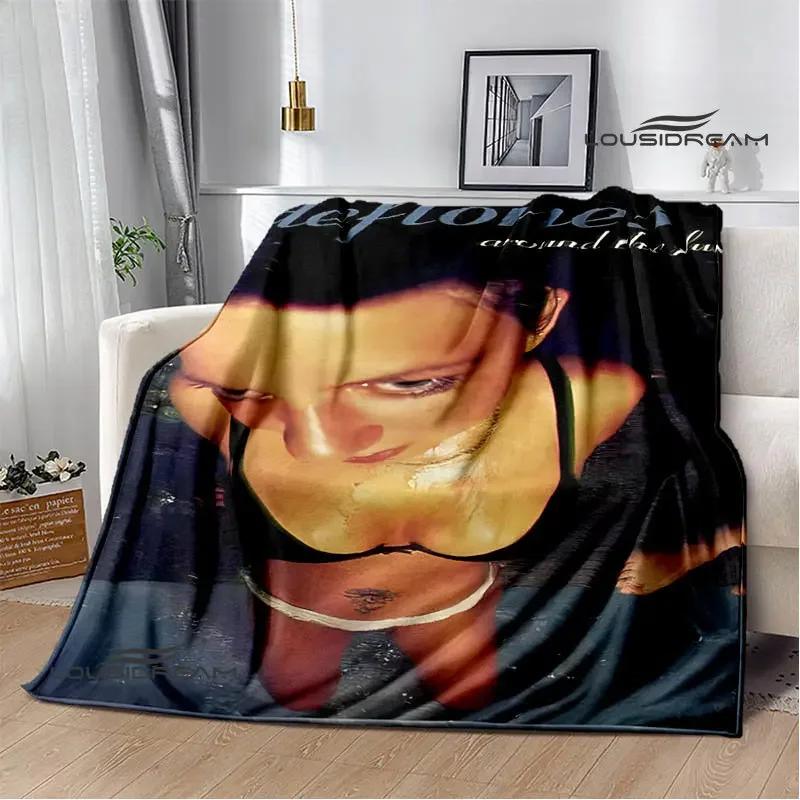 Deftones Bandlogo aufgedruckte Decke Kinderdecke Flanell weich kuschelig Decke für Zuhause Reise Decke Geburtstagsgeschenk Dekoration