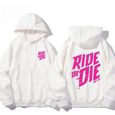 Muc Off Ride or Die Sweatshirt Print Men's Autumn and Winter Hooded Sweatshirt Men's and Women's Casual and Stylish Hooded Top