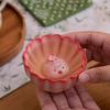 Ceramic Fish Statue Tea Pet Little Fish Spit Bubbles Under Cup Bottom Pink Bubble-Spitting Ornament Water Cups Decor Gift