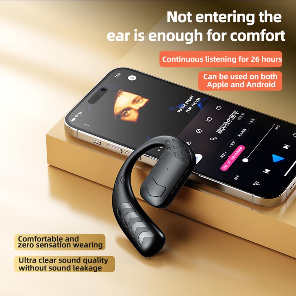 Bluetooth 5.4 Wireless Earbuds Monaural Digital Display Sports Wireless Headphones Noise Cancellation For All Smartphones