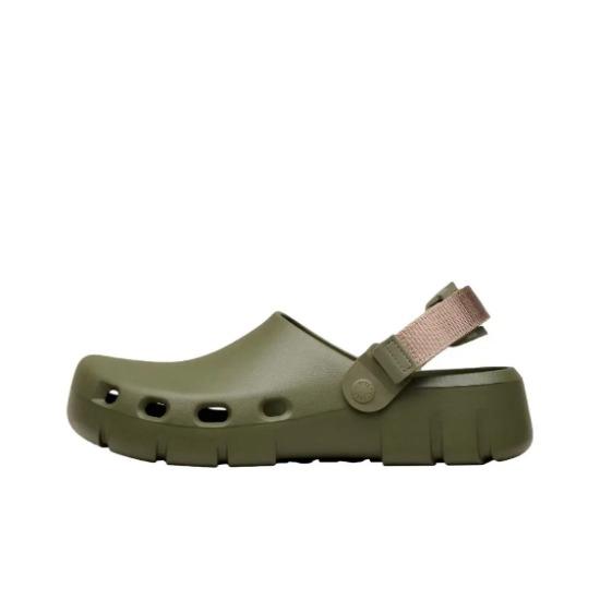 Birkenstock Birki Flow EVA Универсальные Повседневные Клоги Хаки Обычная Посадка Широкая Посадка Унисекс 1030473 38