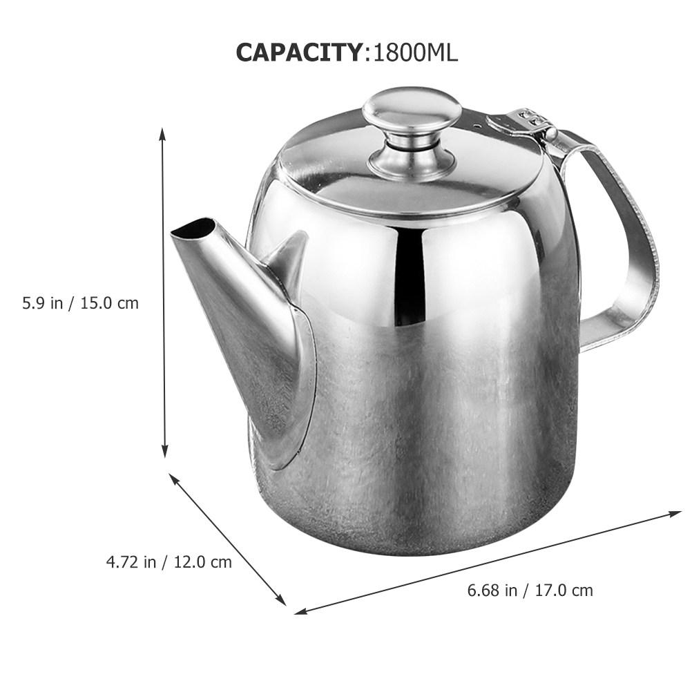 Stainless Steel Tea Pot Metal Teapot Modern Design Easy Pour Tea Kettle for Home Coffee Brewing Travel Stove Top Kettle