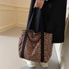 Canvas Large Capacity Shopping Totes Winter New Luxury Handbags Oversized Leopard Prints Shoulder Bags for Women Deformable CLE