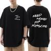 Men's and Women's Cotton Summer T-shirt Novelty Short Sleeve Loose Breathable T-shirt for Man Women
