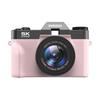 4K HD Mirrorless Retro Camera with Flip Screen, WiFi, 16x Zoom, Image Stabilization, and Beauty Mode.