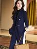 Vietnam Niche Women's Professional Wear Suit Set: Black Jacket, Plus Size, Spring/Autumn Formal Wear, Elegant Design.