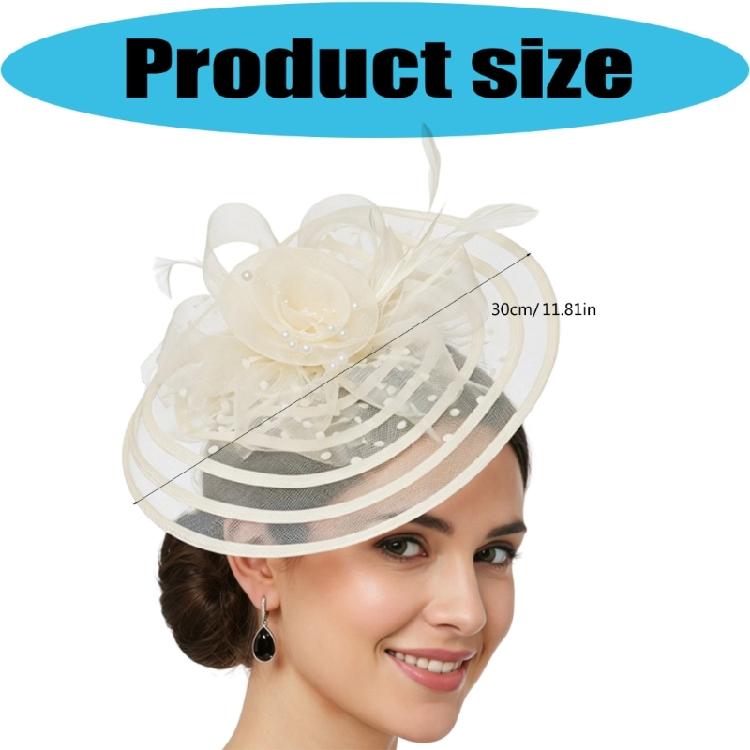 Derby Hat with Hair Clip Fascinator Headpiece For Women Formal Occasion Bridal Accessories Cocktails Party Hair Ornament