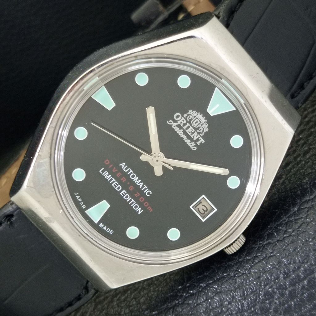 

ЯПОНИЯ ВИНТАЖ ORIENT АВТОМАТИЧЕСКИЕ 46941 МУЖСКИЕ ЧАСЫ С ЧЕРНЫМ ЦИФЕРБЛАТОМ a701843-5 R207-a701843