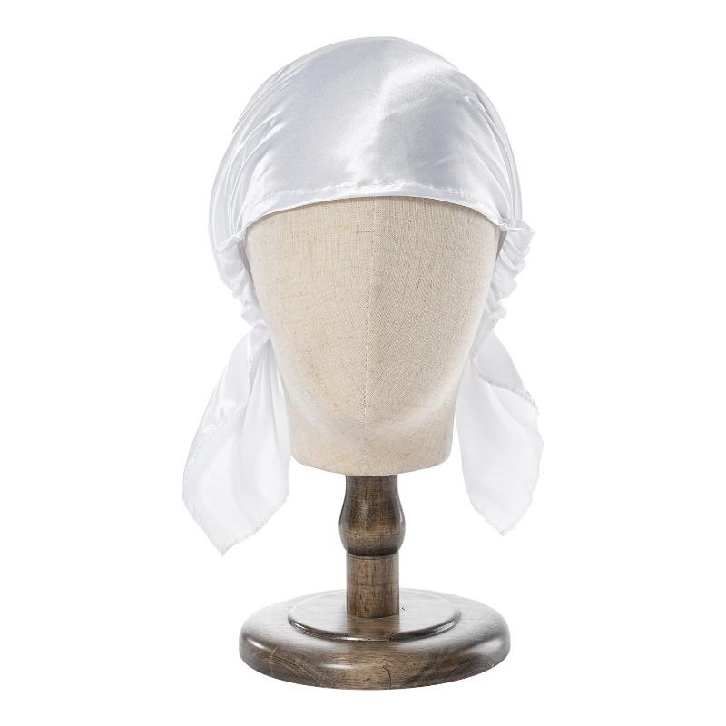 

Шарф Baotou, имитация шелкового атласного ночного колпака, домашняя треугольная эластичная шапка, женская эластичная цветная однотонная домашняя женская резинка для волос