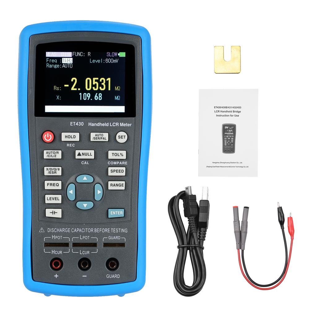 2.5 Inch LCD Digital Handheld 100kHz LCR Meter LCR Multimeter Tester for Inductance Capacitance Resistance Measuring