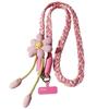 Phone Charm Flowers Phone Lanyard Crossbody Cell Phone Strap Phone Woven Chain  Hanging Ornament