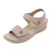 European And American New Summer Outdoor Leisure Button Simple Heel Beach Sandals Comfortable Mother Shoes Soft Leather
