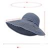 Foldable Sunshade Fisherman Hat With Wide Brim And Striped Pattern For Summer Outdoor Activities