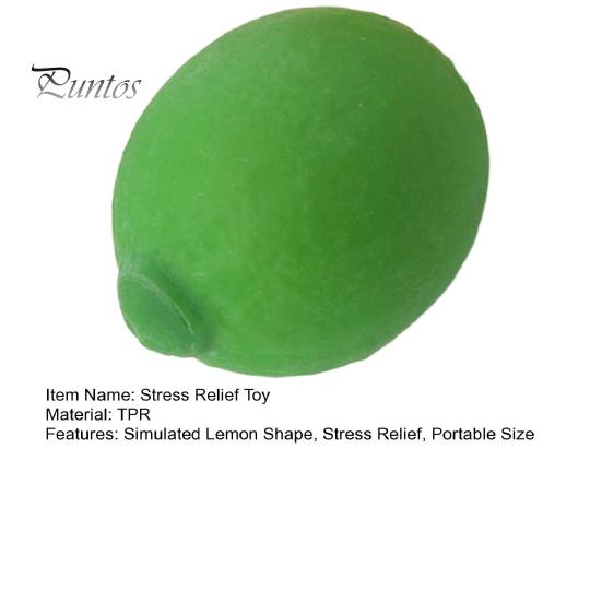 Sensory Stress Ball Relief Simulated Lemon Toy Decompression Yellow Green Squeeze Anti-anxiety Simulation Fruit Fidget Soft