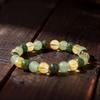 Festive Gifts Green Aventurine Prehnite Citrine Beaded Bracelet Fresh Fashion Jewelry For Women Daily Wear Gift