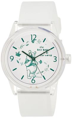 Citizen Smile Solar Disney Collection Winnie the Pooh 10 ATM Water Urethane Clear Q&Q Watch, Solar, Analog, Resistance, Strap, R02A-505VK, Women's,