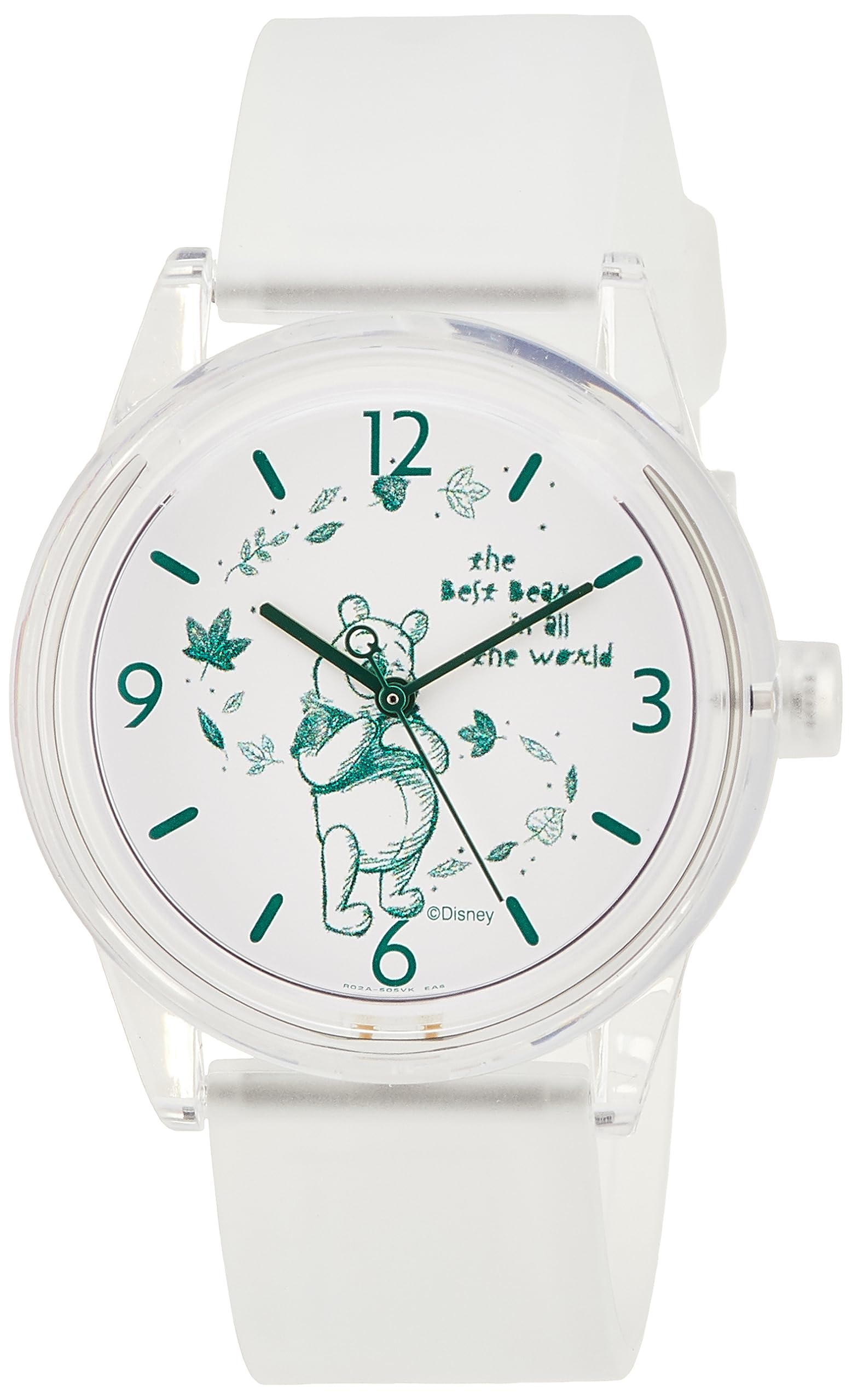 

Citizen Smile Solar Коллекция Disney Винни Пух 10 АТМ Водонепроницаемость Уретан Прозрачные Q&Q Часы, Солнечные, Аналоговые, Водонепроницаемые, Ремешок, R02A-505VK, Женские,