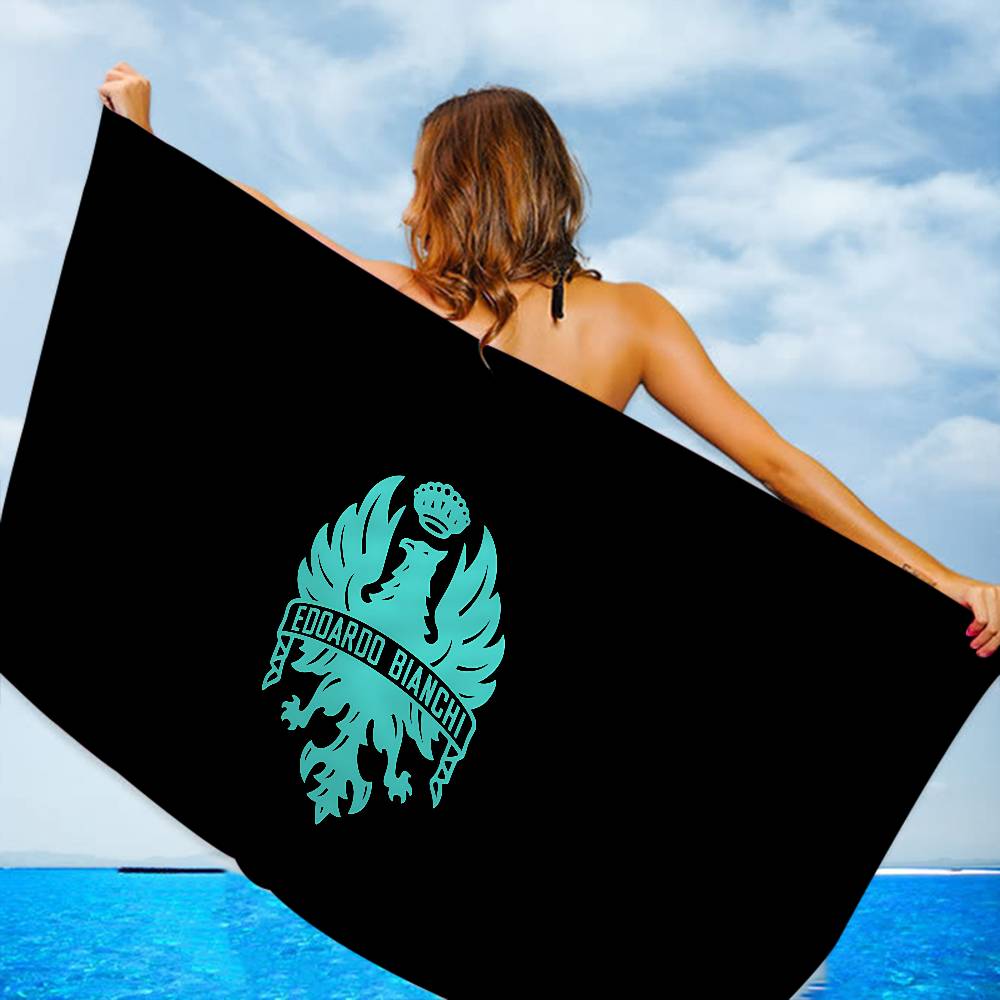 B-bianchi-S Bicycle Logo Microfiber Blanket Quick Drying Beach Towels Oversized Printing Super Absorbent Pool Towel Blanket