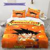 Dragon Ball Super Pattern Bedding,Quilt Set Quilt Cover Pillowcase Home Birthday Gift (1 * Duvet Cover + 2 * Pillowcase, Without Core)