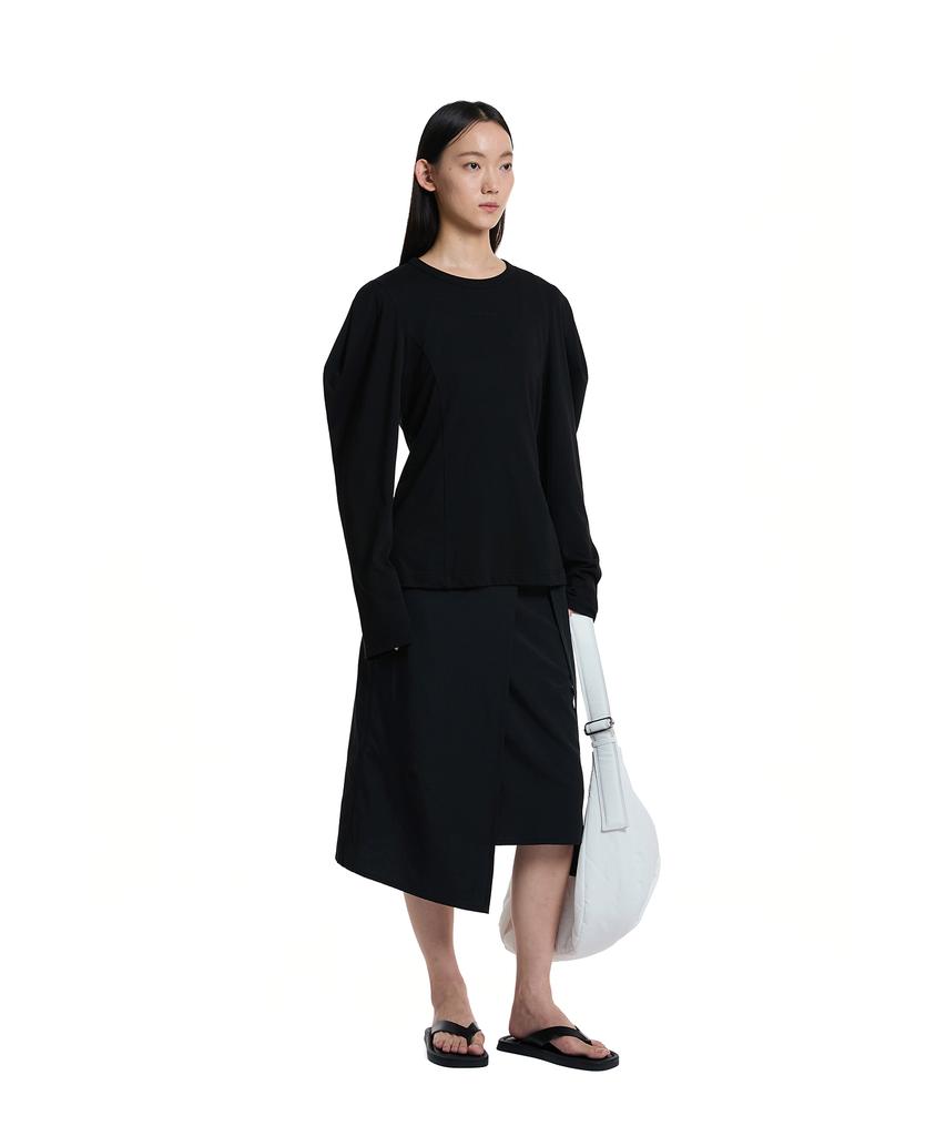 Trunk Project Belted Wrap Skirt_Black