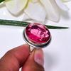 Pink Rubellite Tourmaline Gemstone 925 Sterling Silver Ring V8494, Pink Ring, Oval Ring, Valentin's Day Gift, Gift For Her, Birthday Gift, Handmade Je