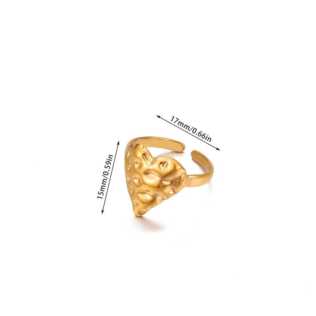 Sun Punk Anillos For Women Multilayer Broad Surface Opening Rings For Women Gold Color Stainless Steel Geometry New Ring Jewelry