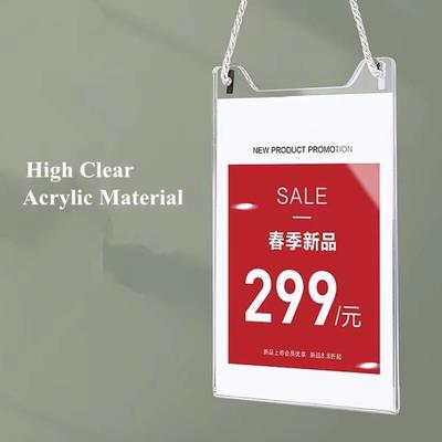 A5/A4/A3 POP Display Sign Holder Frame Hanging Acrylic Promotional Price List Billboard Poster Advertising Window