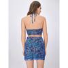 Export C * Mesh Sexy Halter Spaghetti Straps Short Top Skirt