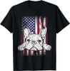 Patriotic French Bulldog American Flag Dog Gift Unisex T-Shirt