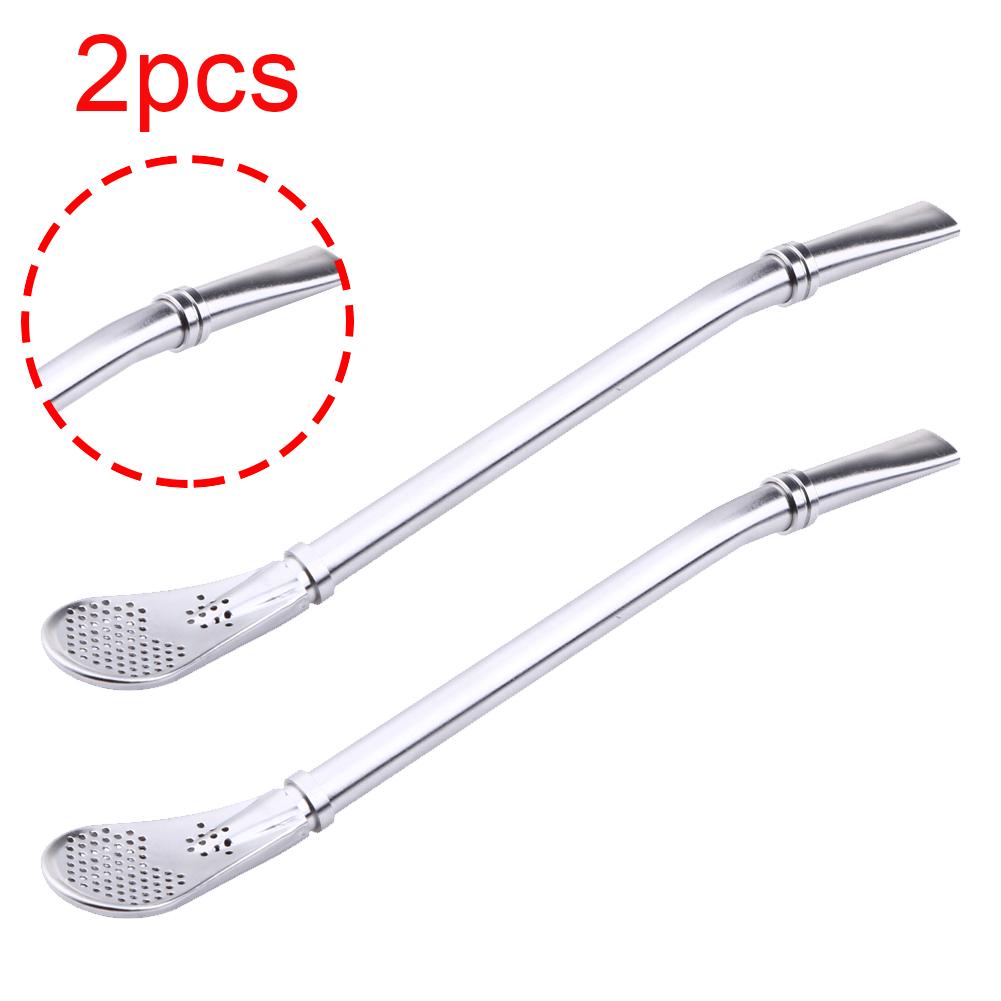 Drinking Straw Filter Handmade Stainless Steel Drinking Straw Spoon Tea Filter Grass Matte Tea Straws Bulb Pumpkin Reusable Tea