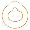 Fashion Minimalist Smooth C-shape Adjustable Bracelet & Clavicle Chain, Stainless Steel Daily Jewelry Set