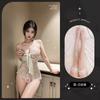 Sexy lingerie lace hollowed-out tights seductive small breasts show big open gear no-take-off onesie