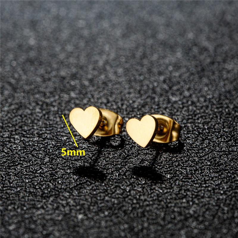Stainless Steel Geometric Stud Earrings for Women Minimalist Circle Triangle Star Ear Studs Horseshoe U Shaped Earings oorbellen