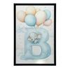 Plakat Litera B Z Balonami Plakat Litera B Z Balonami, 70X100 Cm, Rama Drewniana Jasny Dąb, Papier Matowy 230 Gsm