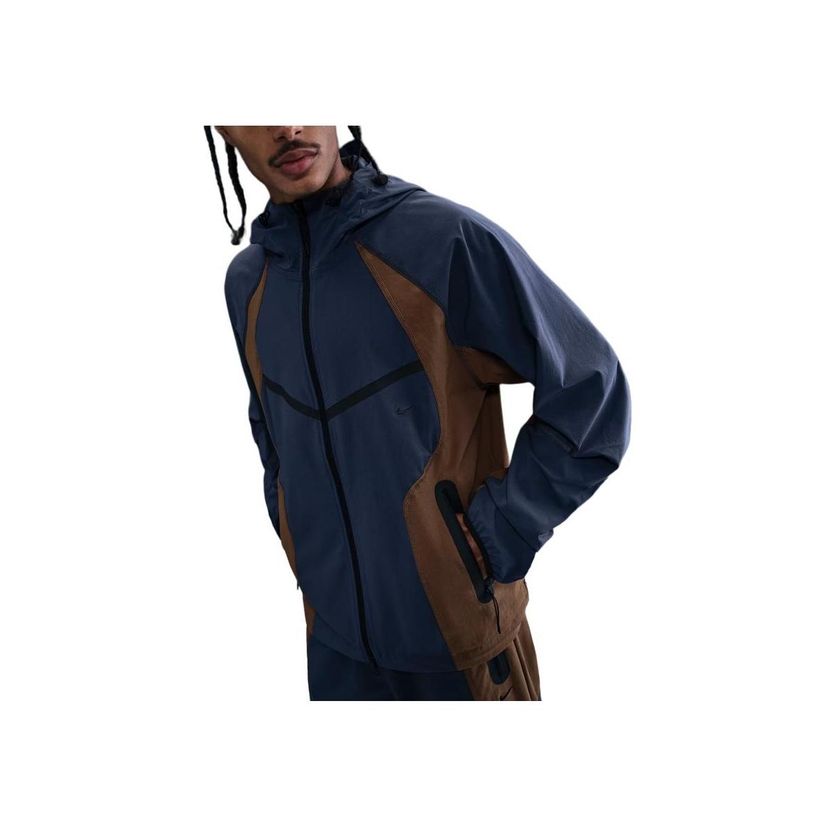 Nike Dri-Fit Color Block Loose Fit Zip-Up Hooded Long Sleeve Jacket Men jackets IH8461-437 M