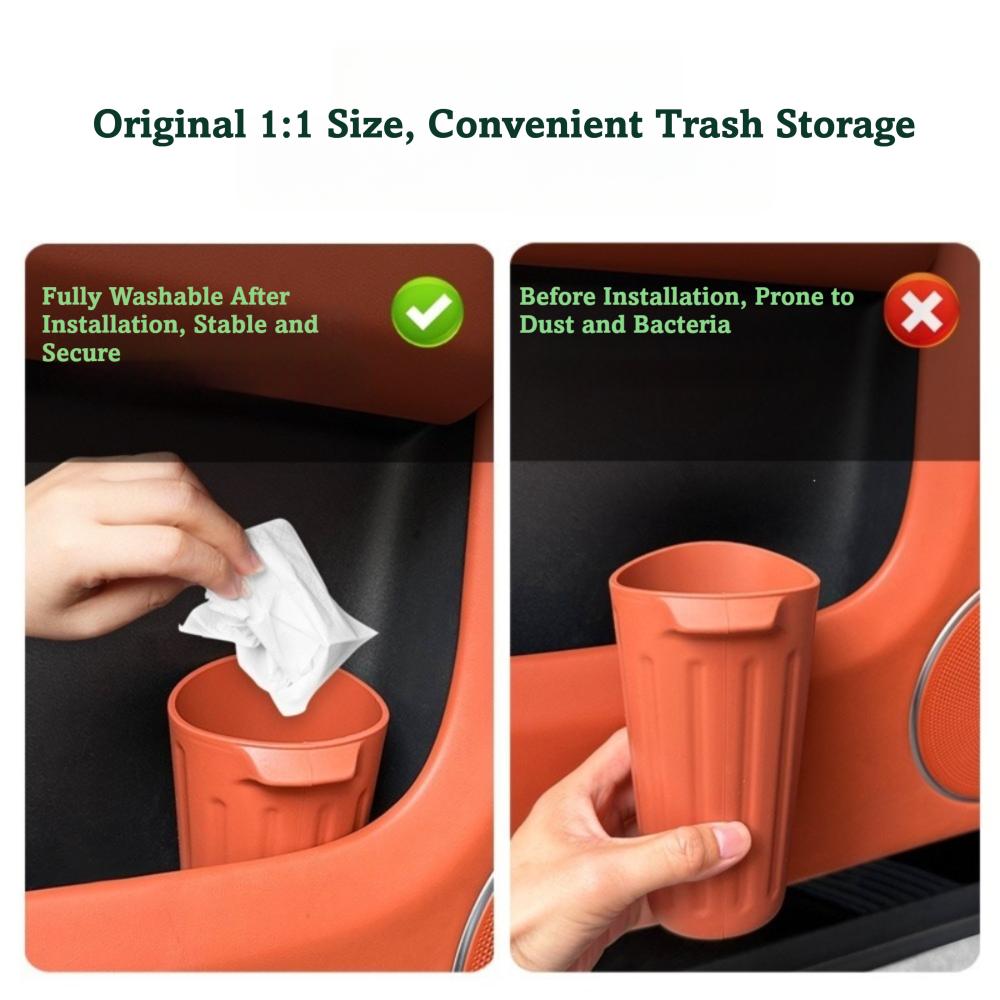 Silicone Car Cup Holder Anti-Slip Design Trash Bin Organizer  Car Interior Accessories