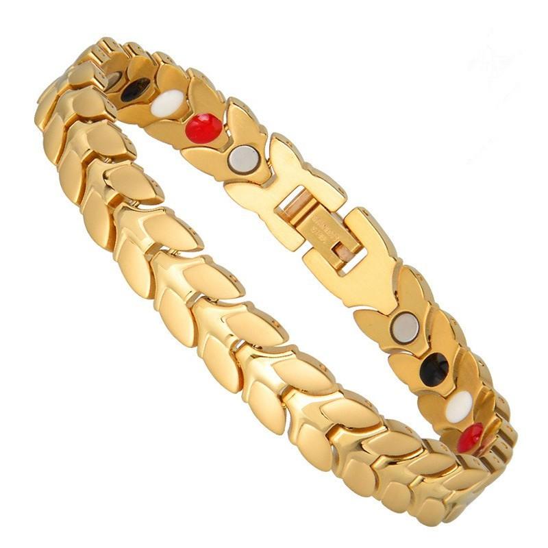 Mens Titanium Steel Bracelet Geometric Design Gold Tone Fashion Statement Jewelry Casual Wear