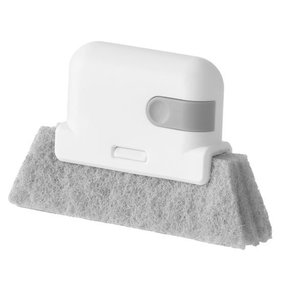 Gap Cleaning Brush Dual-Ended Design Wear-resistant Gap Brush Bathroom Crevice Brush with Brush Scraper Home Cleaning Tool