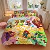 3pcs Super Smash Bros. Characters Print Cover Set Ultra Soft, Breathable, and Comfortable Bedding with Stylish Design for Bedroom and Guest Room