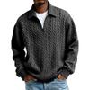 Half Zipper Sweatshirt Men Spring Autumn Turn Down Collar Pullover Hoodie Loose Casual Pull On Sweatshirts