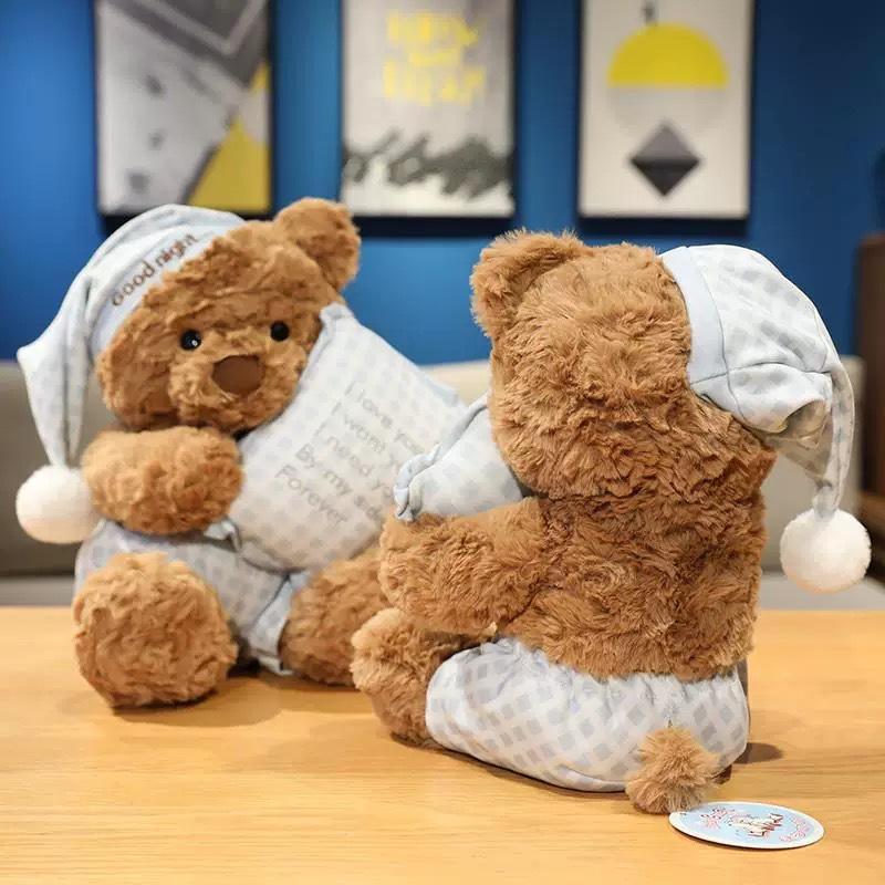 Good Night Pajamas Bear Plush Toy Doll Pillow Bear Doll Teddy Bear Pillow Rag Doll