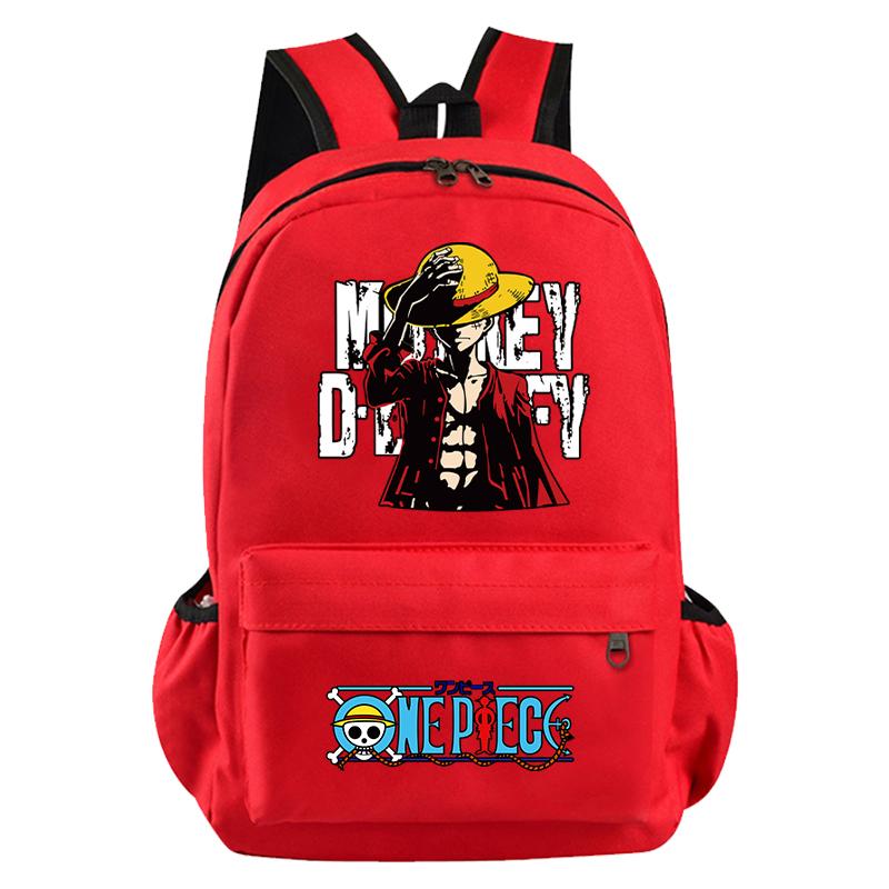 Anime One Piece Bag Large Capacity Sweet Soft Backpack for Boy Girl Children Teenager Back To School Bag Leisure Travel Bag College Canvas Bagpack