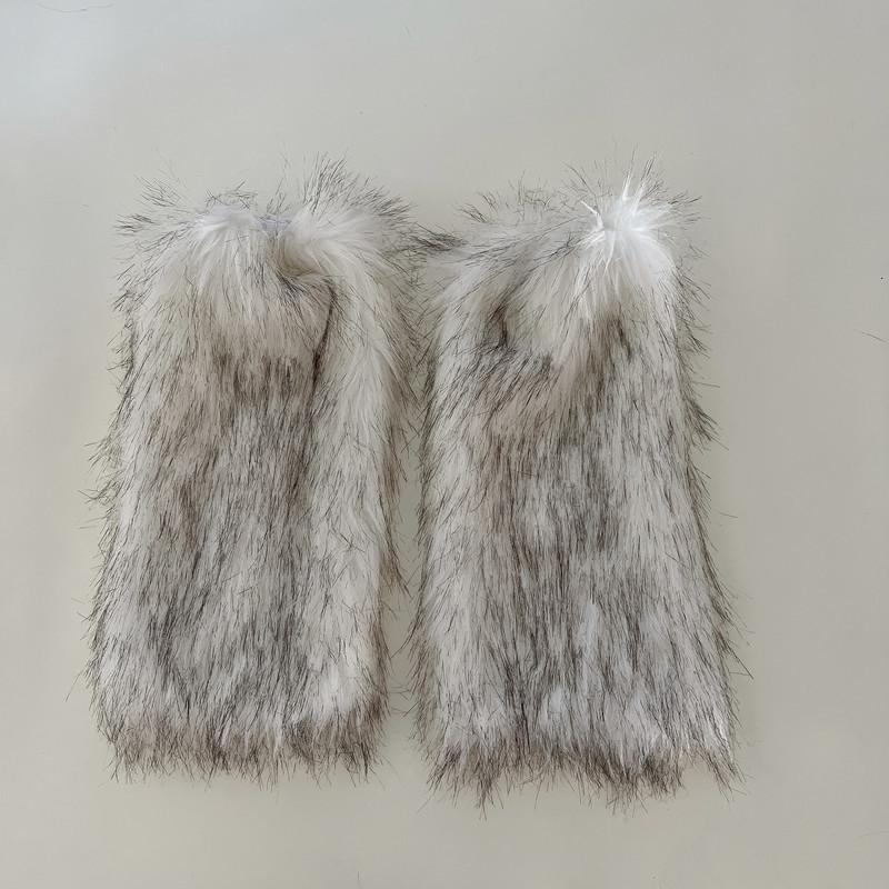 

Пушистые гетры из искусственного меха в стиле Y2K: Ретро гольфы и гетры для осени/зимы Short (25cm)