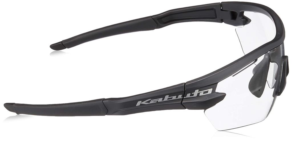 OGK KABUTO Bicycle Sports 101PH Klare photochrome mattschwarze Sonnenbrille/Brille (Wasserabweisende Linse) Größe M/L