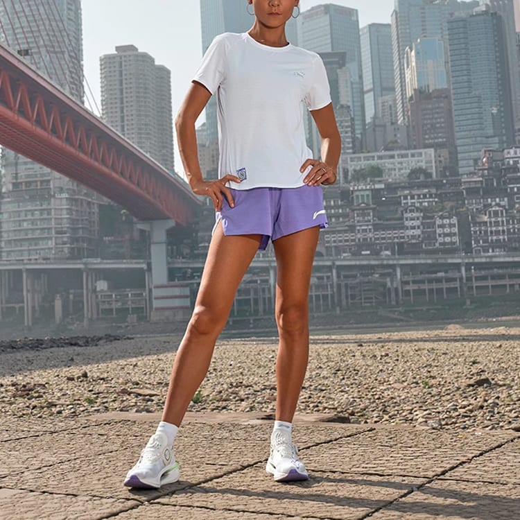 Li Ning Running Collection T Shirt Women's Standard White ATST520-2