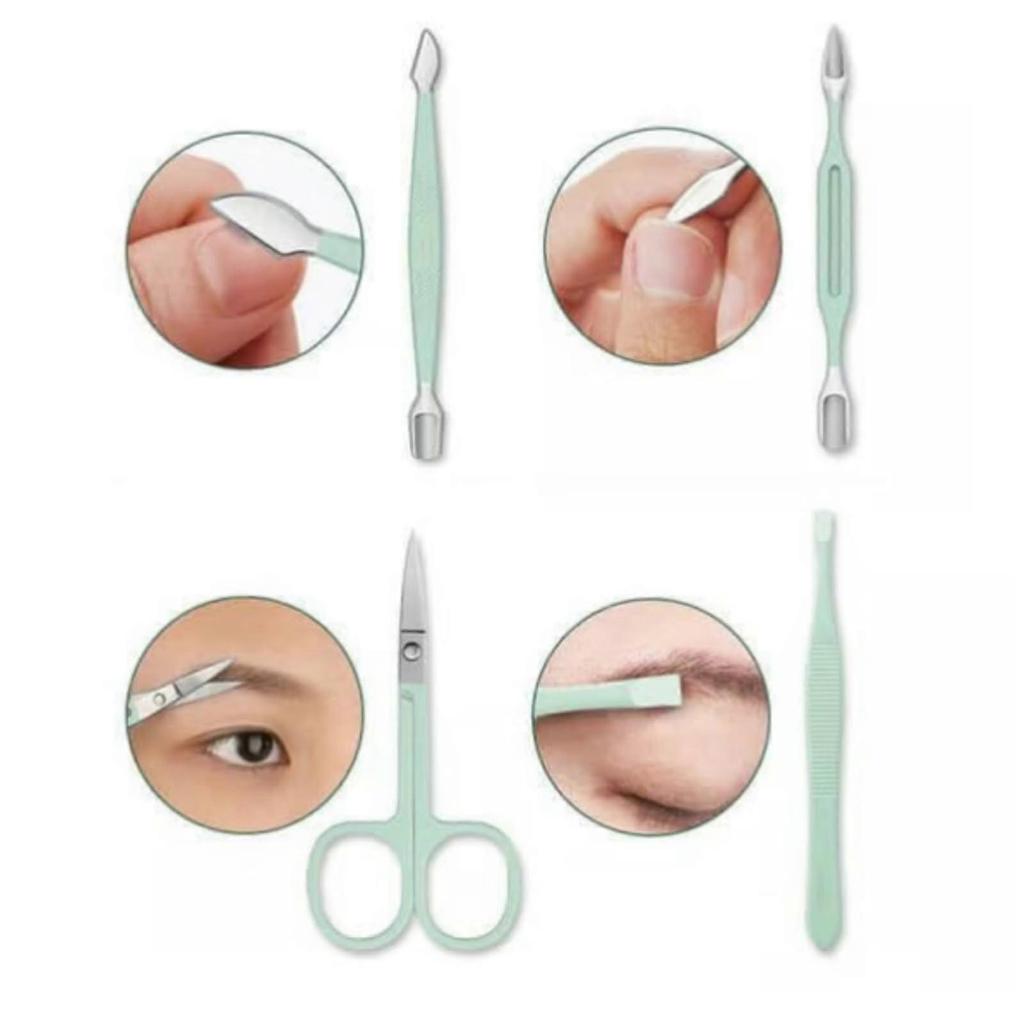 Portable Nail Clipper Set (12/16pcs), Folding Leather Manicure Kit with Clippers, Toenail Grooming & Personal Hygiene Care